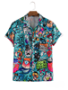 Picture of Rayon Printed Half Sleeves Regular Fit Mens Casual Shirt