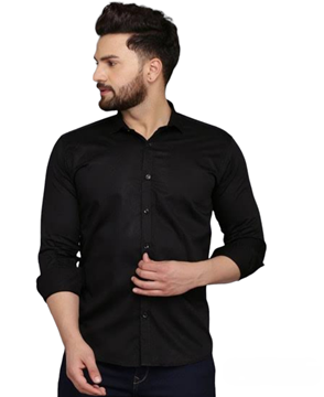Picture of Mens black formal full sleeves shirt #29