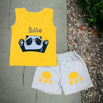 Picture of Baby boy and girl sleeveless t shirt and short cotton #33